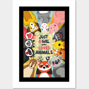 Just a Girl Who Loves Animals Posters and Art